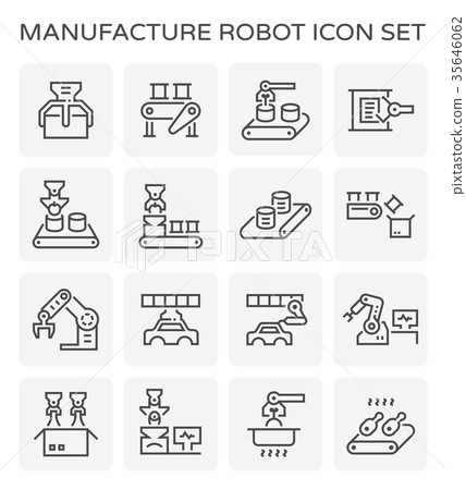 manufacture robot icon 35646062