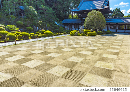 Tofuku-ji寺Fumon-in寺前面的花園 35646615