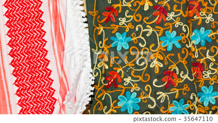 the texture of   cotton traditional symbolic    35647110