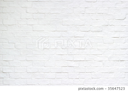 Modern white brick wall texture for background 35647523