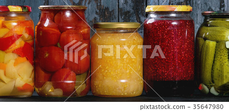 Variety of pickled vegetables Variety of pickled vegetables 35647980