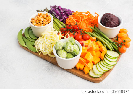 Ingredients for vegetarian snack buddha bowl Ingredients for vegetarian snack buddha bowl 35648975