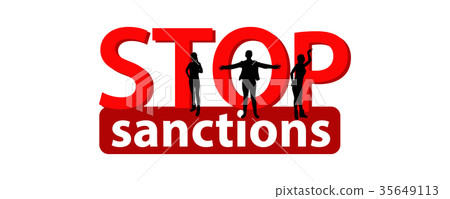 stop sanctions concept.Illustration vector 35649113