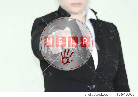 violence over a woman help concept. photo 35649303