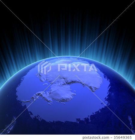 Antarctica volume 3d rendering Antarctica volume 3d rendering 35649365