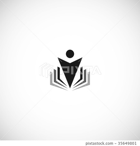 Isolated abstract black color education and learn 35649801