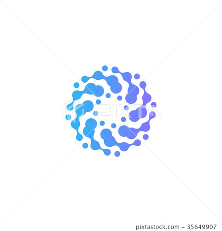 Circles vector logo. Freezer abstract logotype Circles vector logo. Freezer abstract logotype 35649907