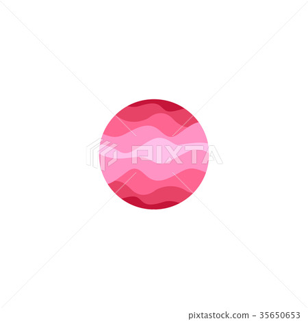 Isolated abstract pink color round shape logo on - Stock Illustration ...