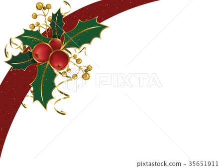 Christmas Background with Holly Christmas Background with Holly 35651911