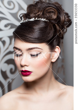 beautiful girl in wedding gown beautiful girl in wedding gown 35653330
