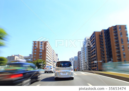 Tokyo highway traffic 35653474