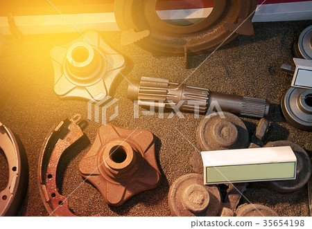 Automotive aluminum casting part prepared surface Automotive aluminum casting part prepared surface 35654198