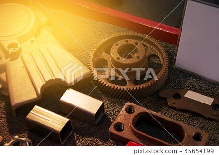 Automotive aluminum casting part prepared surface Automotive aluminum casting part prepared surface 35654199