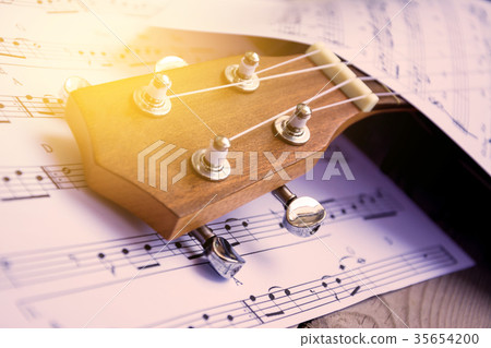 Guitar close up on audio note 35654200