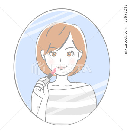 女人的口紅在鏡子裡 女人的口紅在鏡子裡 35655285