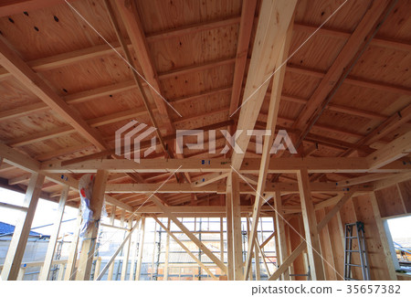 木製建築工地 35657382