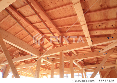 Wooden construction site 35657386