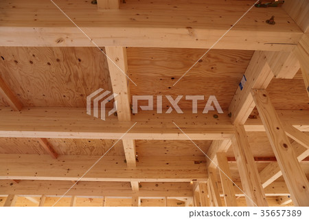 Wooden construction site Wooden construction site 35657389