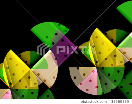 Circle elements on black background Circle elements on black background 35660589