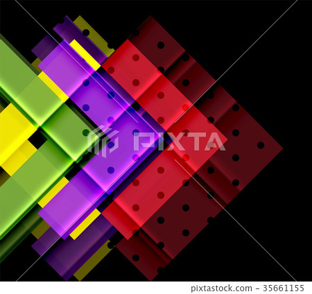 Color arrows on black background 35661155