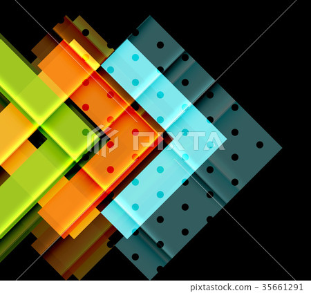 Color arrows on black background 35661291