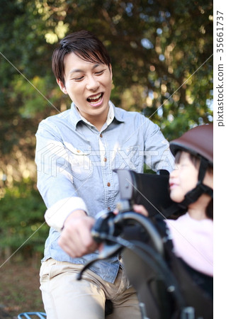 自行車（兒童轉移送皮卡雙座電動助力自行車雙座爸爸父親家庭） 35661737