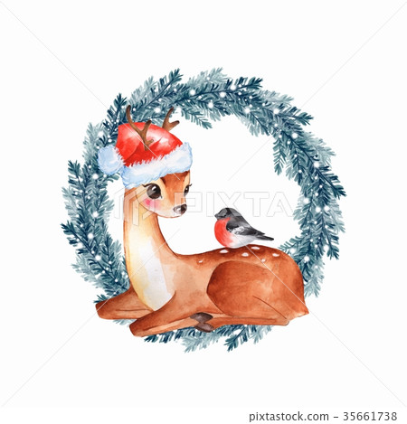 Baby Deer. Hand drawn cute fawn Baby Deer. Hand drawn cute fawn 35661738