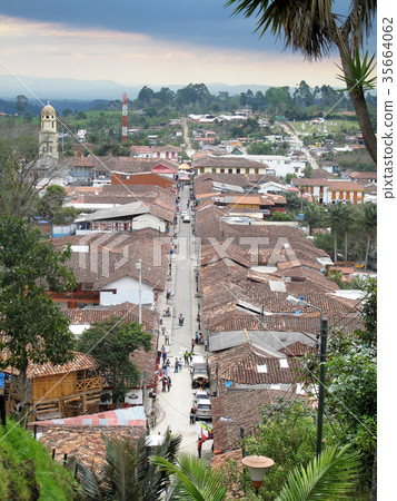 Picturesque Town of Salento in Quindio, Colombia 35664062
