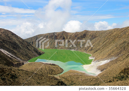Laguna Verde lake in Narino, Colombia 35664328