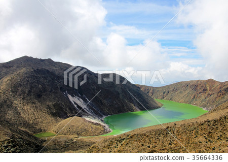 Laguna Verde lake in Narino, Colombia 35664336
