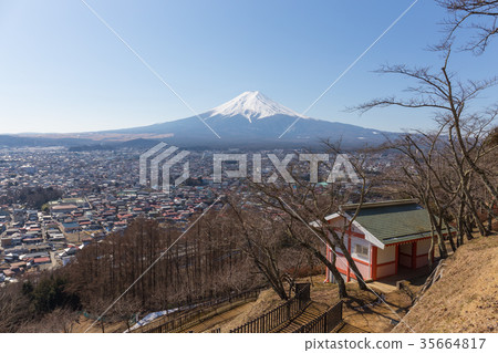 Fuji mountain view from Arakurayama Sengen park Fuji mountain view from Arakurayama Sengen park 35664817