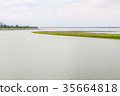 water way before dam and sky line 35664818