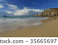Lighthouse on rocky coast, Atlatic Ocean, France 35665697