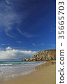 Lighthouse on rocky coast, Atlatic Ocean, France 35665703