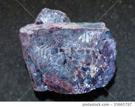 rough Cuprite stone on dark background 35665787