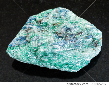 rough Fuchsite (chrome mica) stone on dark 35665797