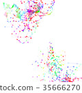 Abstract 3d illustration of Molecular structure on 35666270