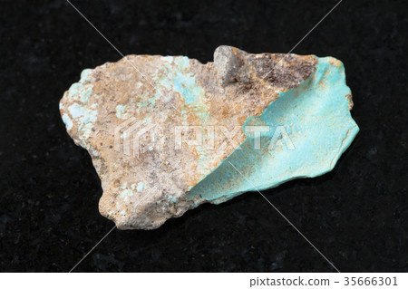 raw Turquoise gemstone on dark background raw Turquoise gemstone on dark background 35666301