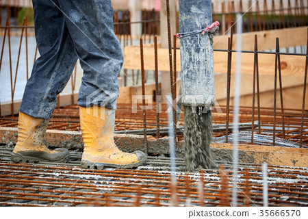 construction site pouring concrete construction site pouring concrete 35666570