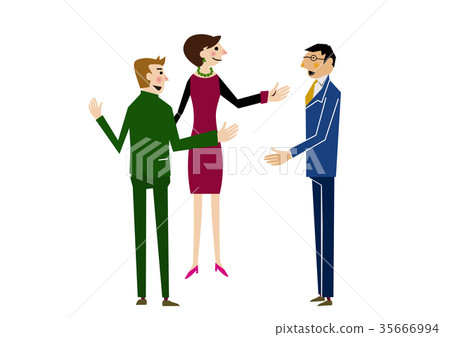 introduce. Business scene. Business person greeting. introduce. Business scene. Business person greeting. 35666994