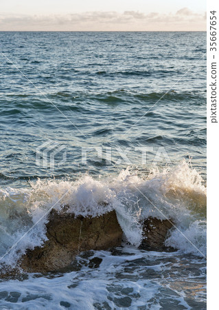 Stormy Adriatic Sea in Istria, Croatia Stormy Adriatic Sea in Istria, Croatia 35667654
