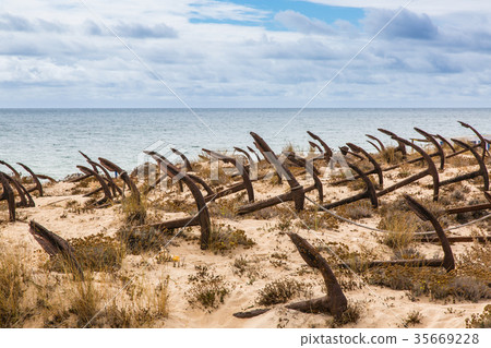 Natural Cemetery of Marine Anchors at Barril Beach Natural Cemetery of Marine Anchors at Barril Beach 35669228