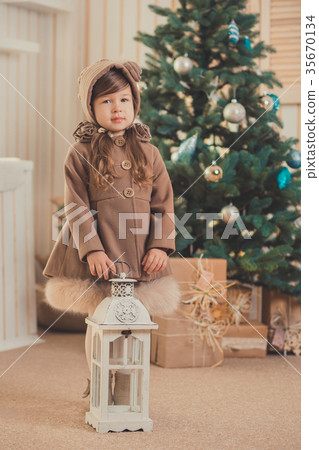 Young brunette dolly lady girl stylish dressed  35670134