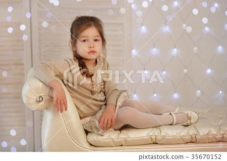 Young brunette dolly lady girl stylish dressed Young brunette dolly lady girl stylish dressed 35670152