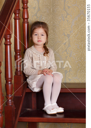 Young brunette dolly lady girl stylish dressed  35670155