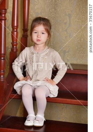 Young brunette dolly lady girl stylish dressed  35670157