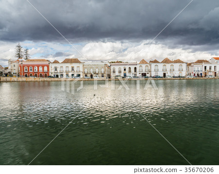 View of Tavira trough Gilao River, Portugal 35670206