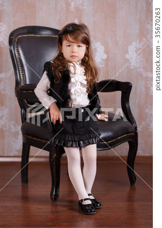 Young brunette dolly lady girl stylish dressed Young brunette dolly lady girl stylish dressed 35670263