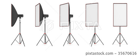 3d rendering of a large softbox lighting set on a 3d rendering of a large softbox lighting set on a 35670616