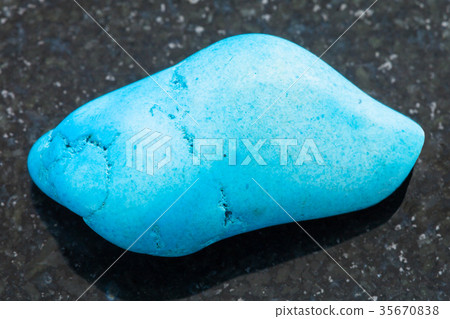 polished Turquenite (blue howlite) gemstone 35670838